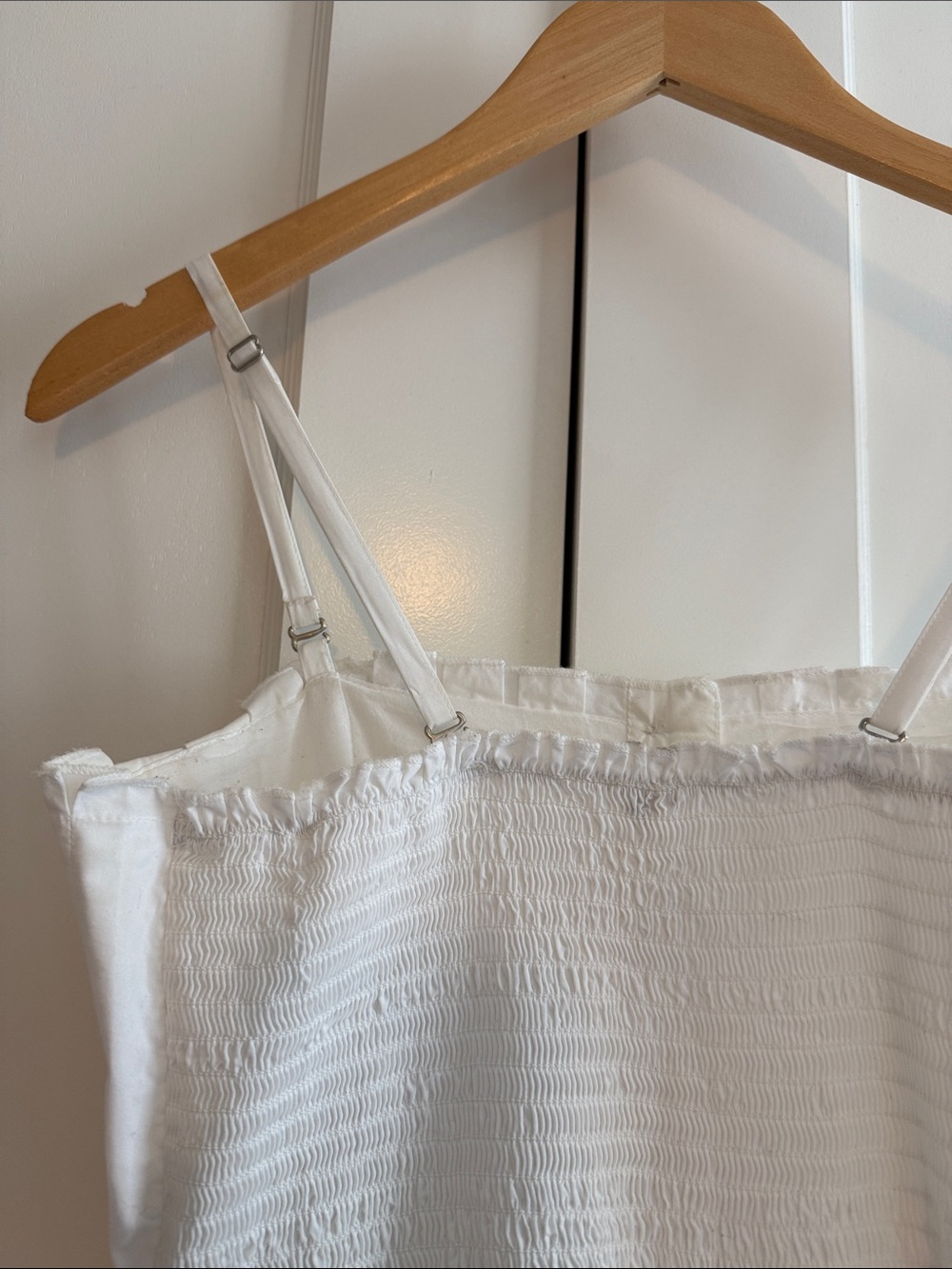 Free People White Poplin Button-Front Spaghetti Strap Sundress | XS - Picture 4 of 5
